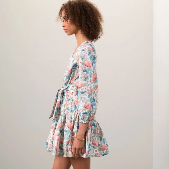 La Vie Rebecca Taylor Long Sleeve Paint Garden Dress - Picture 2 of 6